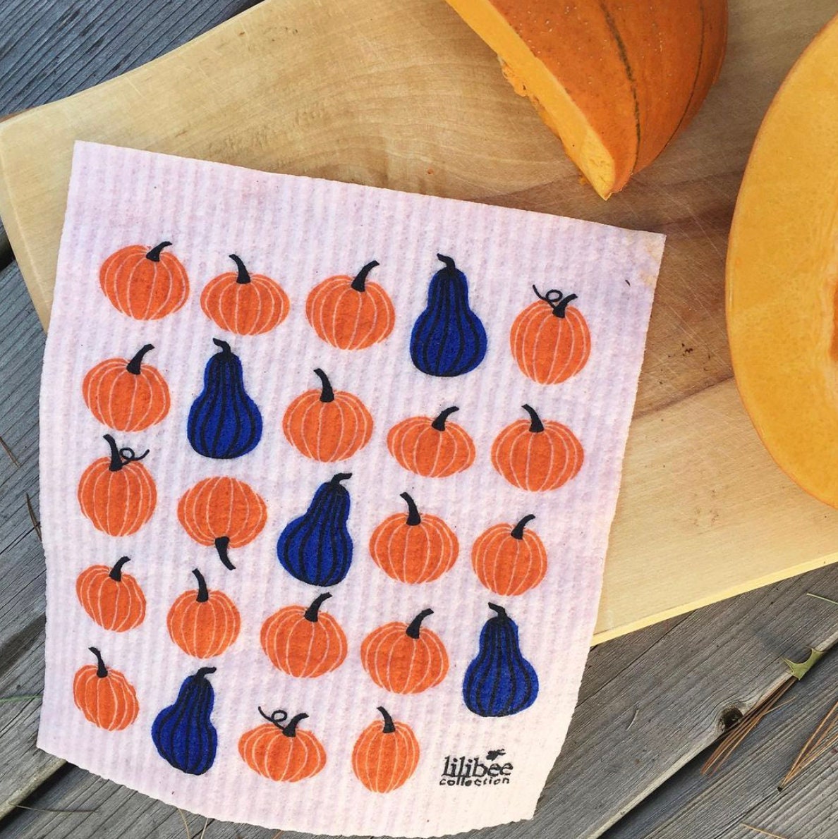 Pumpkins Swedish Dishcloth Sponge Cloth Smell Free Etsy