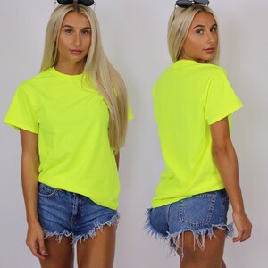 Festival Neon Unisex Casual Clothing Cotton T-Shirt