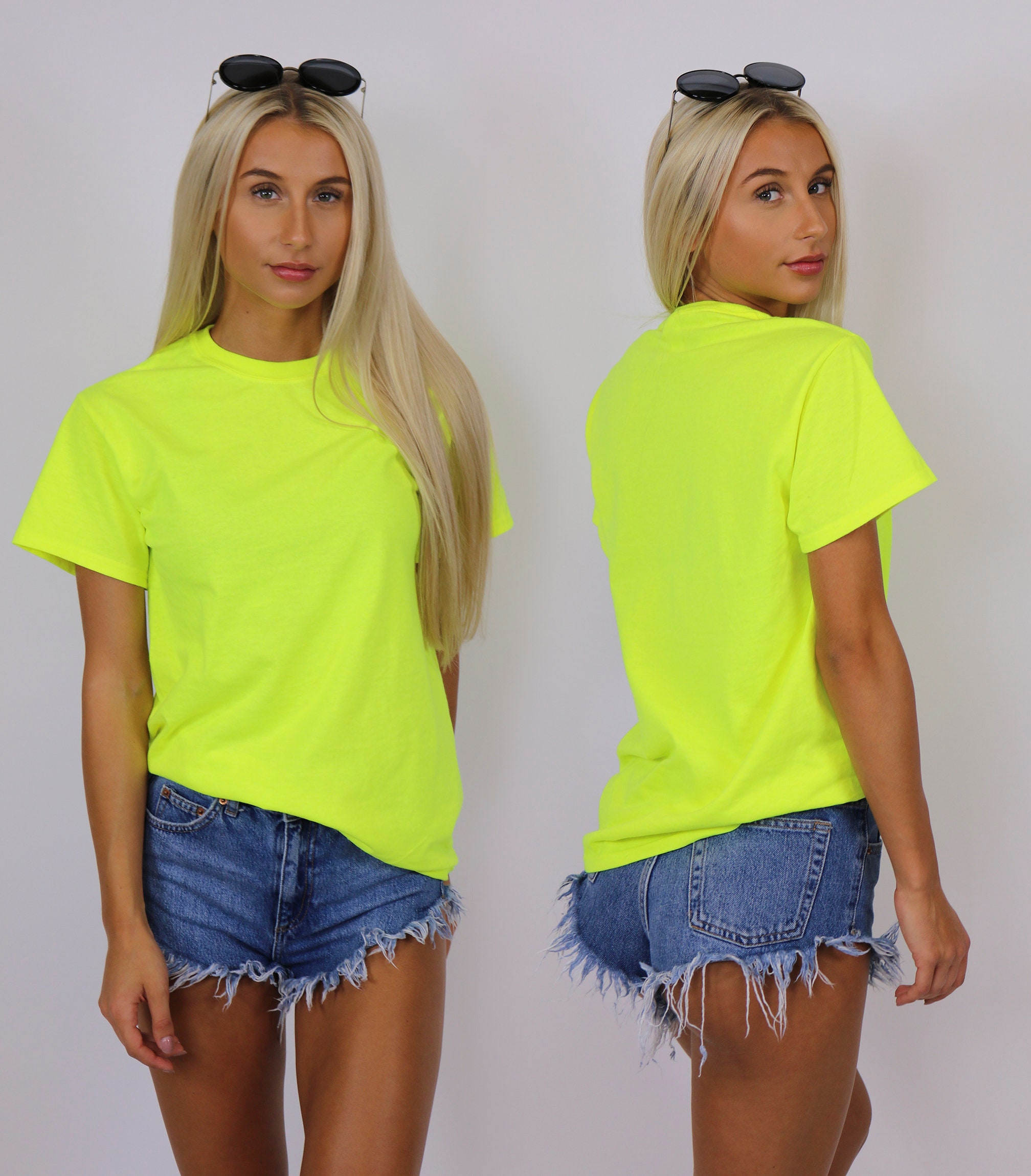Yellow Neon T Shirt - Etsy