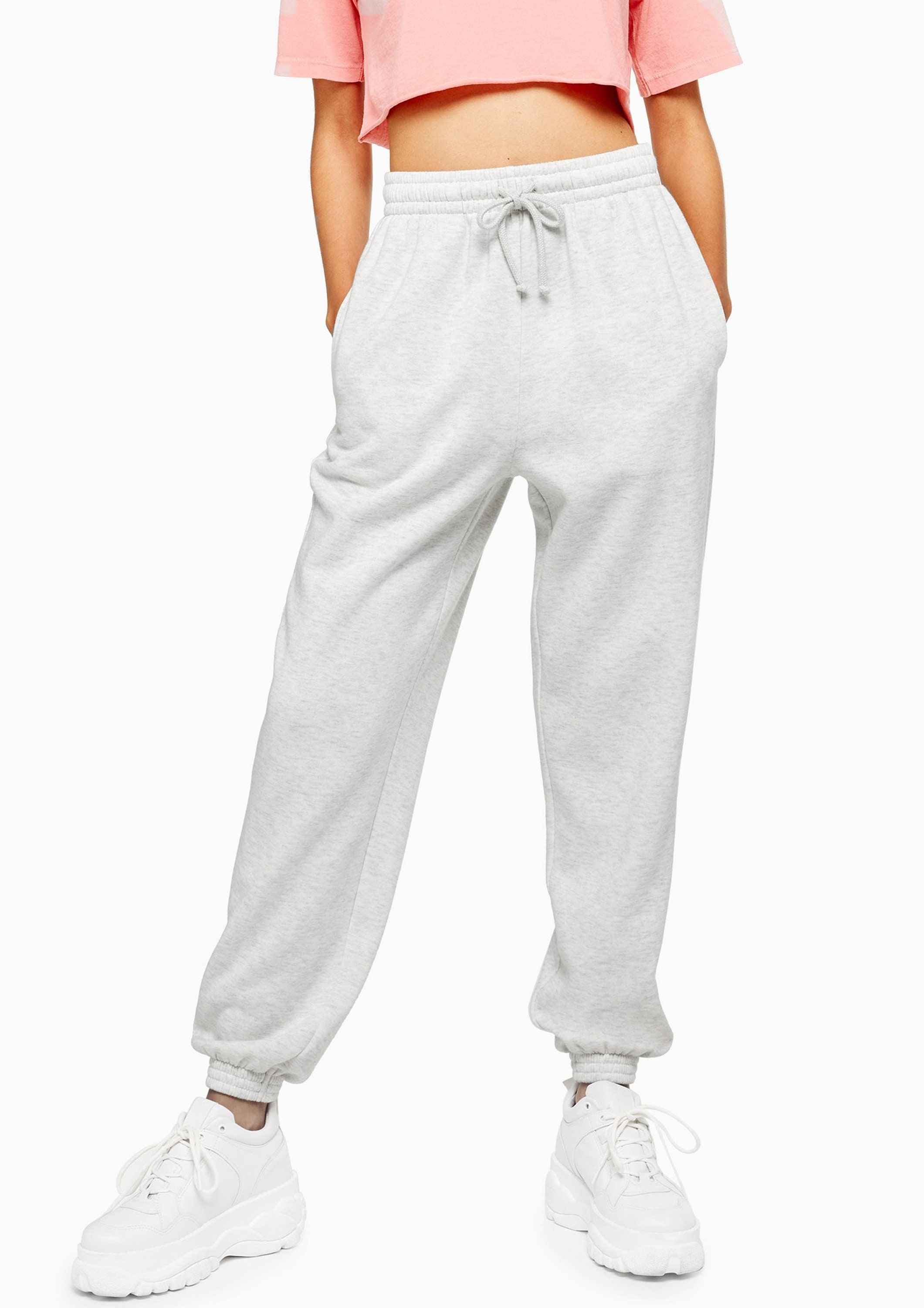 Ladies Sweatpants Cuffed Joggers Soft Cotton 5 Colors Jogging