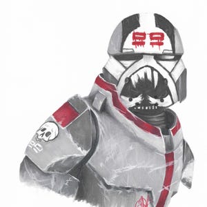 Star Wars Bad Charge Wrecker Giclée Kunst Druck, Farbstifte Marker Acrylbild, Wand Dekor Poster, Fan Kunst Geschenk, Haus Büro Dekor,