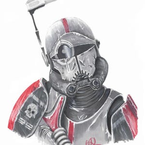 Bad Charge Fadenkreuz Giclée Kunst Druck, Farbstifte, Marker, Acrylbild, Wand Kunst Wohnkultur, Star Wars Fan Geschenk