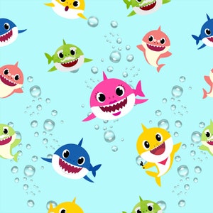 Permanent Adhesive Baby Shark Vinyl Oracal 651 Pattern HTV Vinyl Bundle Works Great with all cutters Cameo Silhouette Cricut | FREE SHIPPING