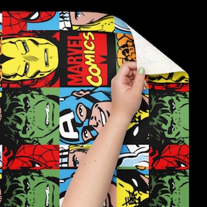 Vintage Comic Books, Superhero Pattern Vinyl HTV, Iron on Vinyl, Perfect for DIY Crafters, Silhouette Cricut Cutting Machine Compatible, 12"