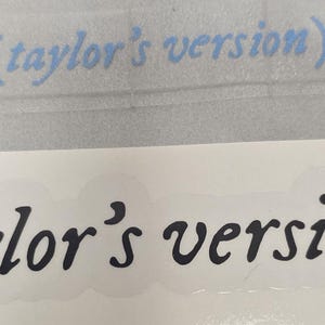 Taylors Version Transfer Stickers, Vinyl Decals for Car Window Wall Phone Case, Perfect for Swiftie Fans