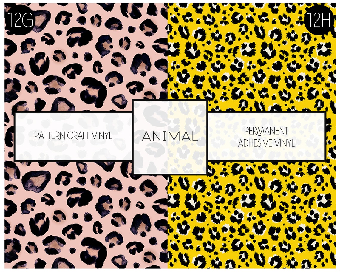 Animal Print Pattern Craft Vinyl Leopard Print Oracal 651 Etsy UK