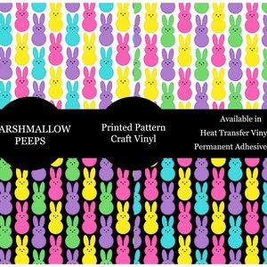 Pattern Vinyl HTV, Easter Peeps Vinyl Sticker, Iron on Vinyl, Perfect for DIY Crafters, Silhouette Cameo Cricut Cutting Machine Compatible