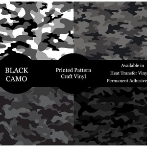 Camouflage Camo Pattern Adhesive Craft Vinyl Oracal & Siser HTV