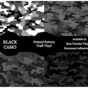 Camouflage Camo Pattern Adhesive Craft Vinyl Oracal & Siser HTV