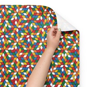 Rubiks Cube Pattern Premium Vinyl, Iron on Vinyl HTV with Heat Tape, Perfect for DIY Crafters, for use with all Cricut cutting machine