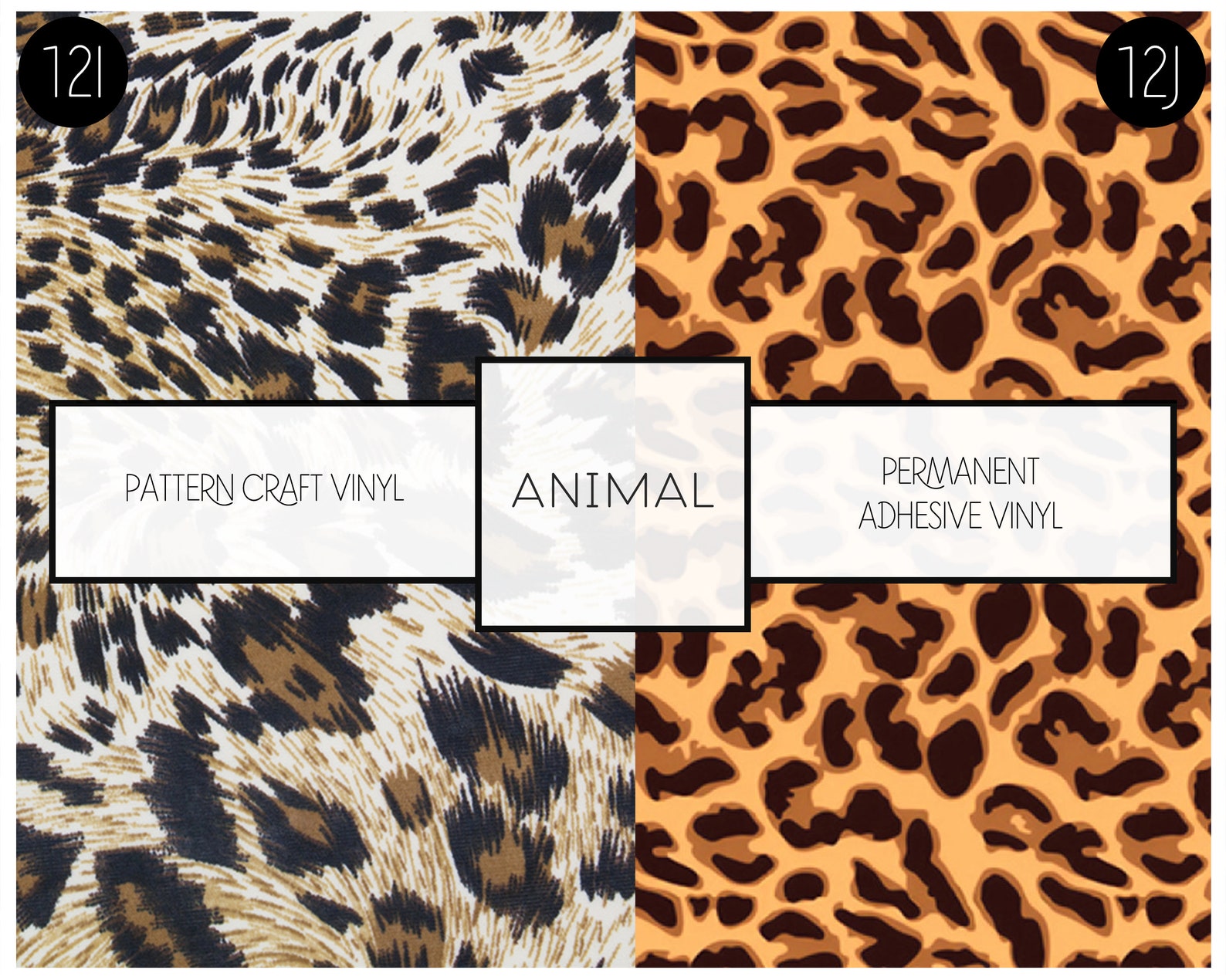 Animal Print Pattern Craft Vinyl Leopard Print Oracal 651 Permanent