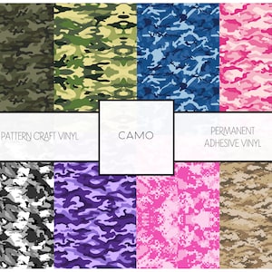 Camouflage Pattern Heat Transfer Vinyl - Brown and Green Camo HTV –  EcoFriendlyCrafts