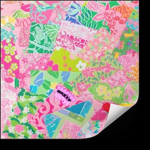Lilly Inspired Floral Vinyl Oracal 651 Permanent Vinyl Coral Lilly HTV Heat Tape Provided Cricut Silhouette Cameo -FREE SHIPPING 20+