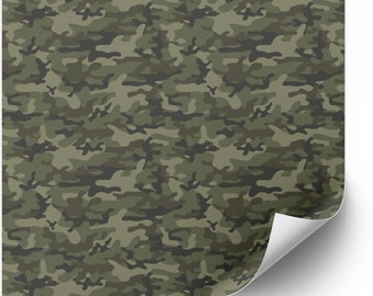 Camo Premium Vinyl, Iron on Vinyl HTV with Heat Tape, Perfect for DIY Crafters, for use with all Cricut cutting machine