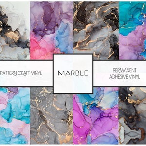 Marble Craft Vinyl & HTV Siser Oracal Permanent and Reusable Adhesive Vinyl Works Great with all craft cutters | FREE SHIPPING 20 or more