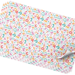Pastel Summer Leopard Premium Vinyl, Animal Print Iron on HTV, Perfect for DIY Crafters, for use with all Cricut Cutting Machines