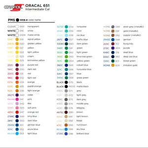 Oracal 651 - 12" x 24" Permanent Vinyl, Adhesive Outdoor Vinyl, Perfect for DIY Crafters, Silhouette Cameo Cricut Cutting Machine Compatible