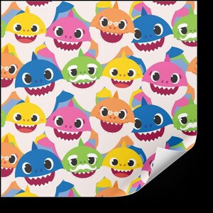 Baby Shark Premium Vinyl, Iron on Vinyl HTV with Heat Tape, Perfect for DIY Crafters, for use with all Cricut cutting machine