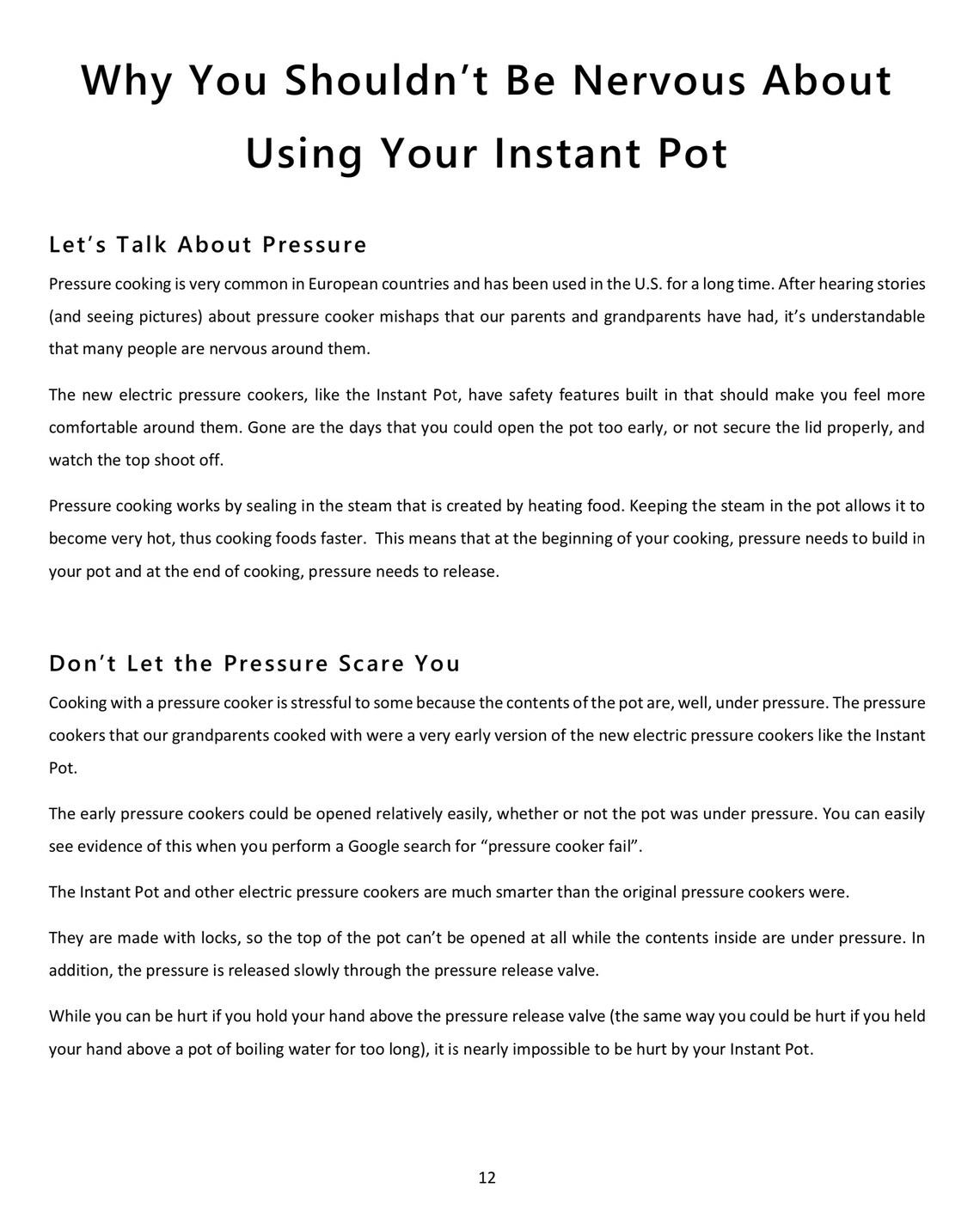 How to Use Your Instant Pot® an Easy to Read Guide to Using Your Electric Pressure Cooker