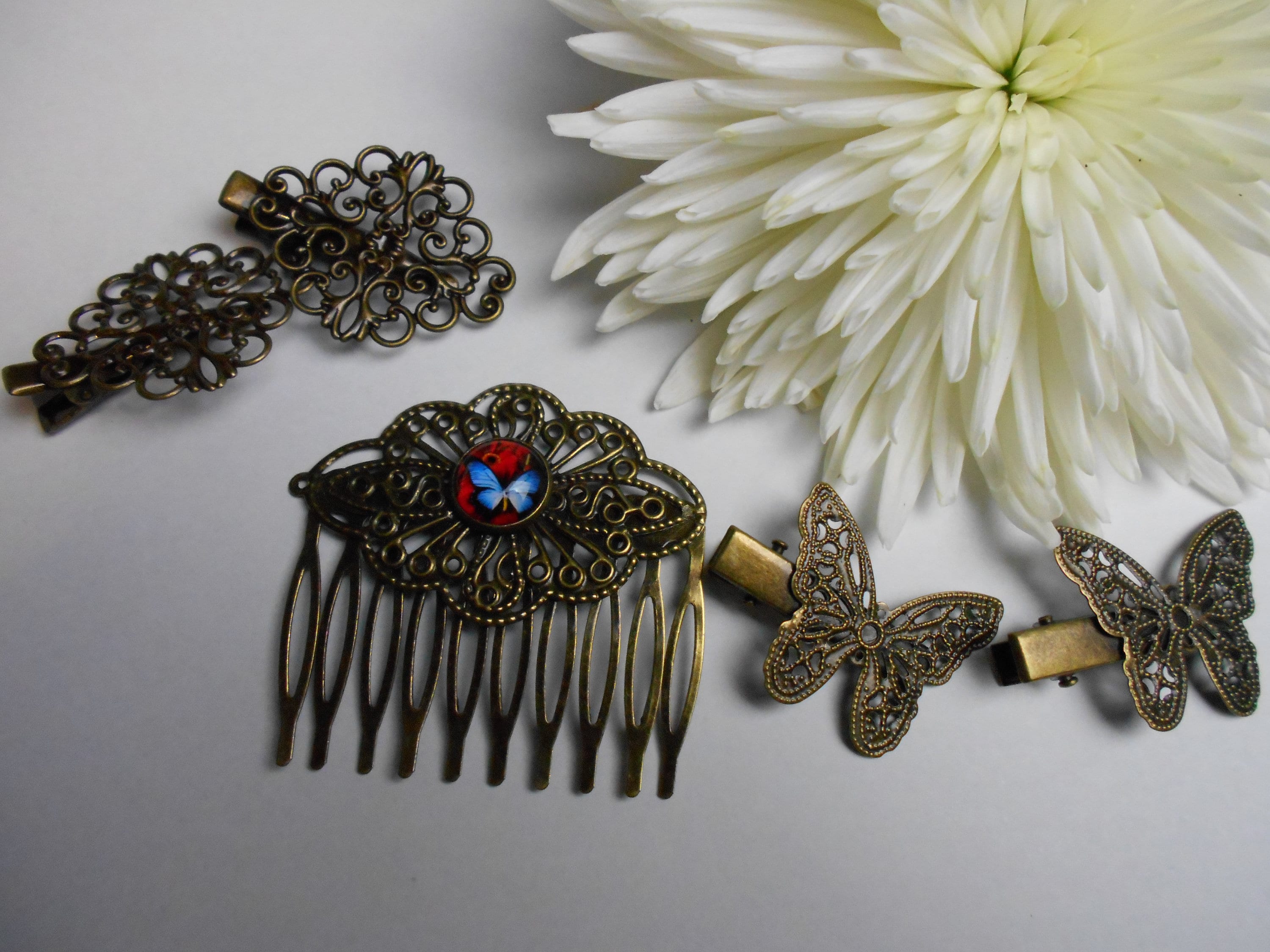 Womens Hair Combs Set Butterfly Hair Comb Clip Decorative Hair Comb