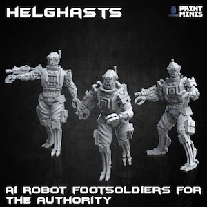 Sci Fi Robot Helghast 3 Pack 28-32mm Scale