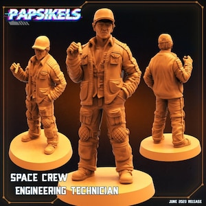 7 Pack Space Crew 32mm Scale Miniatures