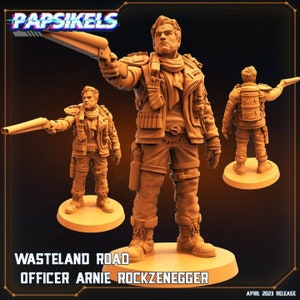 2 Pack Wasteland Road Officer Sam and Arnie 32mm Scale Miniatures