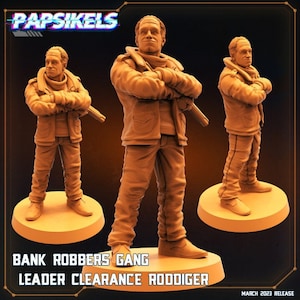 5 Pack Bank Robbers Gang 32mm Scale Miniatures