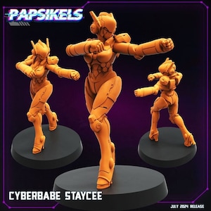 Cyberpunk Cyberbabes 3 Pack 32mm Scale Miniature