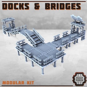 Modular Docks and Bridges Terrain 28mm Scale
