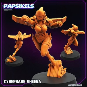 Cyberpunk Cyberbabes 5 Pack 32mm Scale Miniature