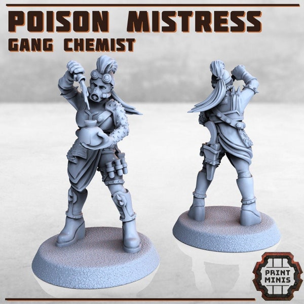 Poison Mistress Gang Chemist 28mm Scale Miniature