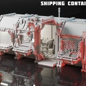 Modular Shipping Container Habitation Unit 28mm Scale Terrain