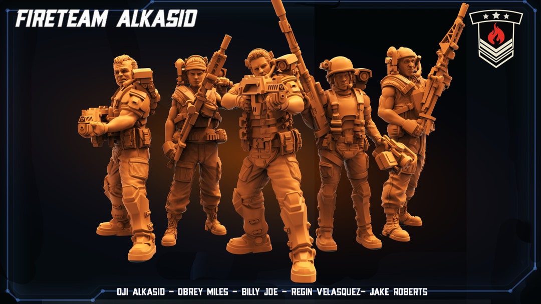 Fireteam Alkasid 32mm Scale Miniatures - Etsy