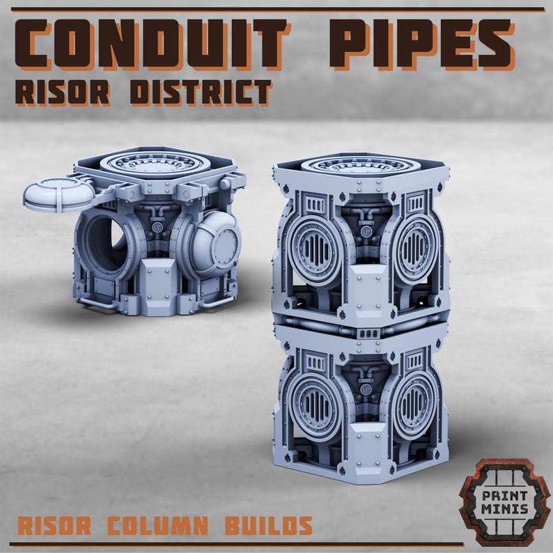Module Plate Open Conduit Modular Risor District 2.0 Conduit Pipes Terrain 28mm Scale - Etsy