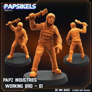 Working Bros Androids Pipe Users 32mm Scale Miniature