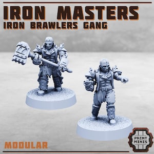Iron Brawlers Masters Mining Gang 28mm Scale Miniatures