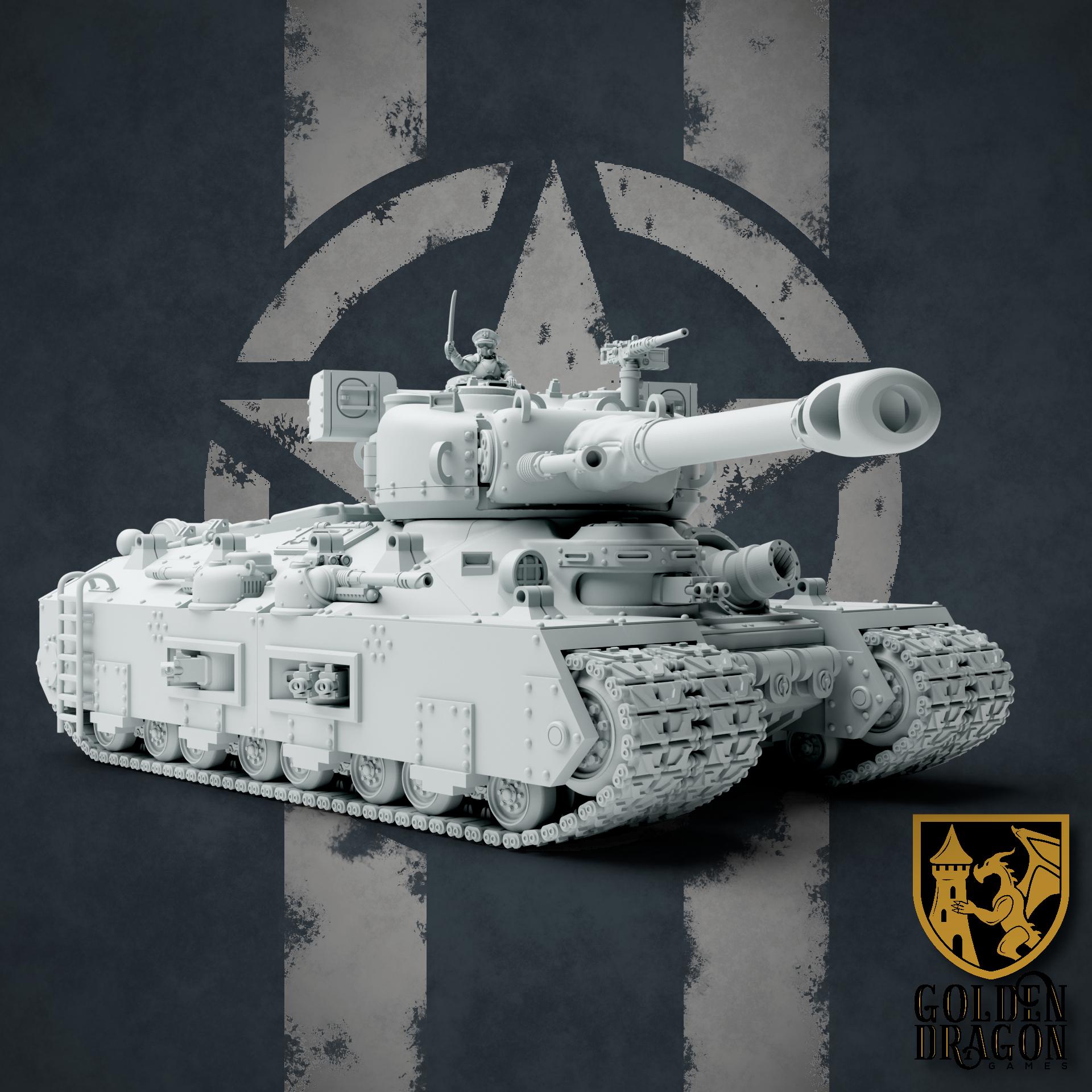 激レア CUSTOM BORDERLESS カスタムボーダレス GUNTANK United States - M82A1 Kodiak Superheavy Tank - Marcher: Empires at