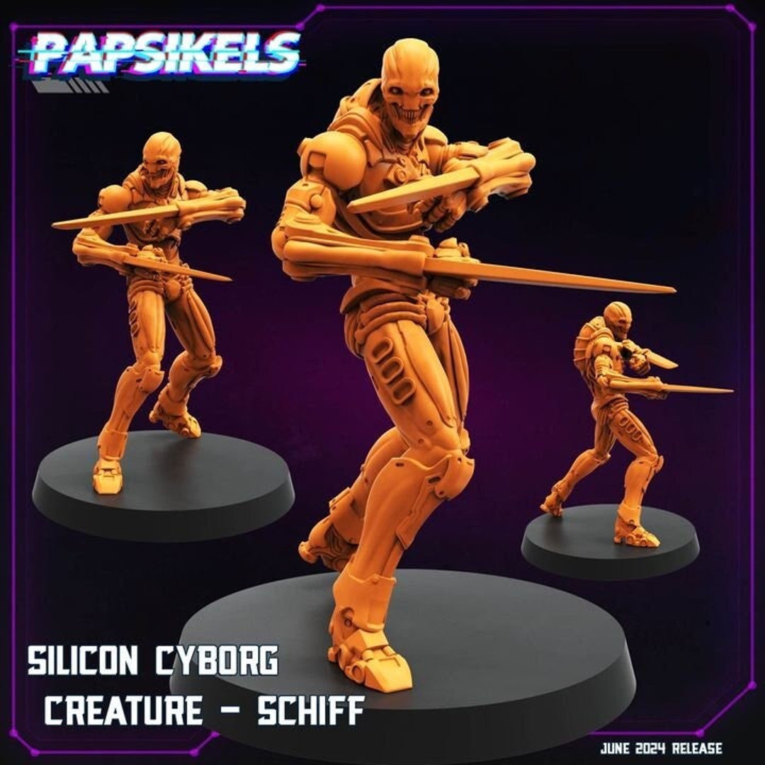 Cyberpunk Silicone Cyborg 2 Pack 32mm Scale Miniature - Etsy
