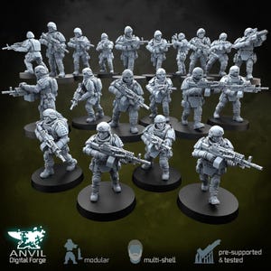 Modular Modern Special Forces Heavies Set 28mm Scale Miniatures