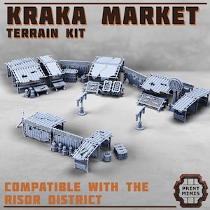 Kraka Market Terrain Building Kit 28mm Scale
