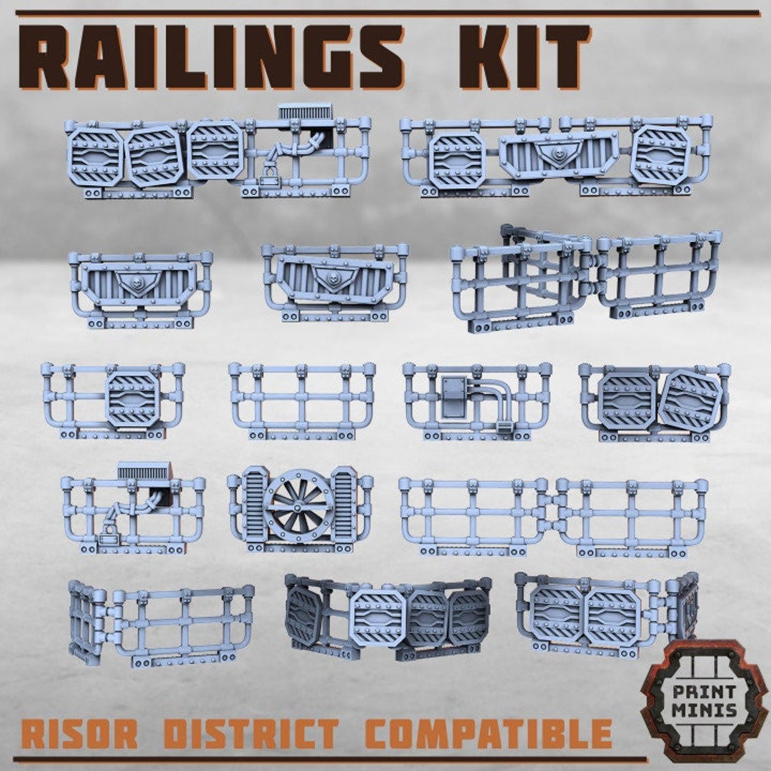 28mm Scale Railing Risor District Railing Kit 28mm Scale Terrain Kit Piece - Etsy