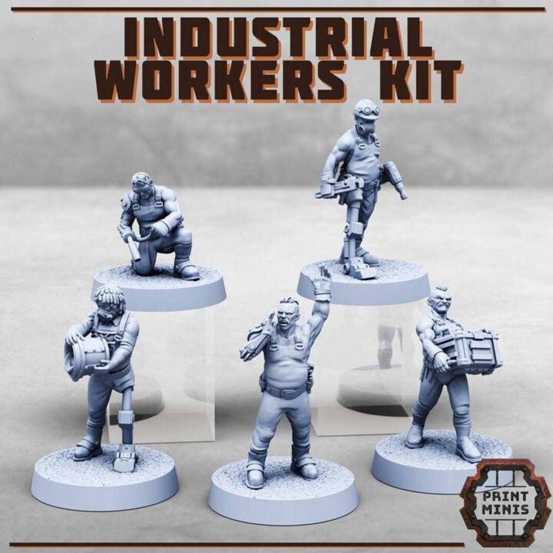 Industrial Workers Set 28mm Scale Miniatures - Etsy