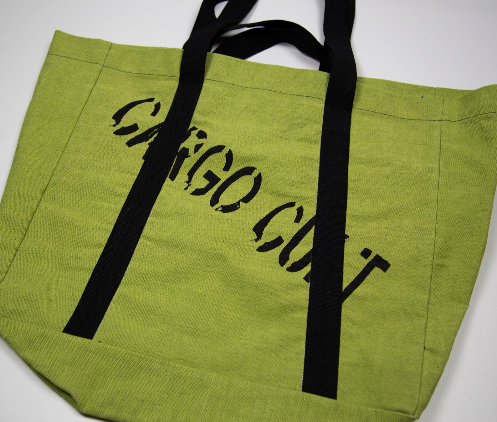 Big canvas tote bag olive green color natural cotton linen Etsy