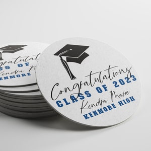 Personalized Graduation Coasters (grad-001)