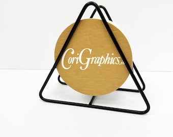 Coaster Holder - Black Iron Metal
