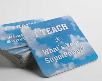 Square I Teach - Superkrachtonderzetters