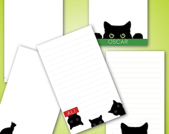 Pet - Cat Note Pads | Personalized | Choose Theme | Pad of 50