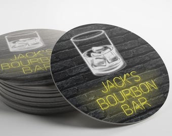 Personalized Neon Tumbler Coasters
