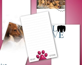 Pet - Dog Note Pads | Personalized | Choose Theme | Pad of 50